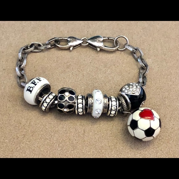 Brighton Best Friends Forever (BFF) bead in white and black Retired - Picture 5 of 5